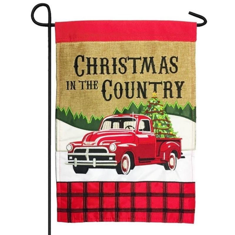 Christmas Truck Garden Flag